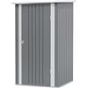 JUMMICO Casetta da Giardino in Metallo 104x99x160 cm, Capanno Attrezzi Zincato con Serratura, Impermeabile Anti-UV, Tetto Spiovente, per Giardino, Terrazzo e Balcone，Grigio