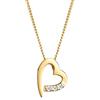 DIAMORE Elli DIAMONDS Collana Donne Ciondolo Cuore con Diamanti (0,04 ct.) in Oro Giallo 585
