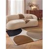 Villeroy & Boch 1876 - Tappeto di lana Ruvia, per soggiorno, in lana, biologico, geometrico, moderno e fatto a mano, design astratto per soggiorno, camera da letto, 160 x 230 cm, colore: crema marrone