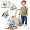 Tooky Toy Walker Car Mini Stem Workshop in legno