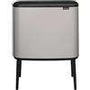 Brabantia - Contenitore per rifiuti a pedale Bo, 36 litri, grigio chiaro