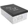 Pioneer Photo Albums b-1bw/Chev Chevron Design Photo Storage Box Live, Laugh, Love Design