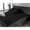 SleepTime Splittopper Lenzuolo coprimaterasso 100% Cotone, 90cm Profondità di divisione, Materasso Split Singolo, Nero 180 x 210 cm