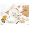 CreaTable, 25048, serie amici della foresta, set di stoviglie per 1 persona, servizio per bambini in gres porcellanato, lavabile in lavastoviglie e adatto al microonde, produzione di qualità