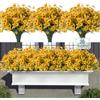 Satefello 20 fasci di fiori artificiali per esterni, resistenti ai raggi UV, fiori finti autunnali con piante in plastica, fiori in finta seta per esterni, portico anteriore, decorazione da appendere