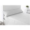 Miracle Home. Lenzuolo sopra morbido e confortevole, 100% microfibra spazzolata, senza rughe e anti-peeling. 175 x 270. Letto da 105. Bianco