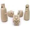 DRW Mistero Moderno, 5 Pezzi, Colore Tortora, Realizzato in PLA 4 x 4 x 15 cm