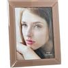 DRW Portafoto per fotografie da 15 x 20 cm in vetro da 24,5 x 19,5 x 1 cm in marrone 24,5 x 19,5 x 1 cm
