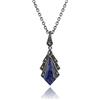 Gemondo 925 Sterling Silver 1ct Lapislazzuli & Marcasite Art Deco Collana