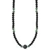 Mabina Gioielli - Collana Uomo - Collana in argento con agata nera e giada verde - 553592