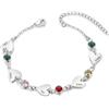 Presentimental Bracciale da Donna con Pietra portafortuna Bracciale Personalizzato a forma di Cuore con 1-5 Nomi Bracciali in Oro Regalo per Donna