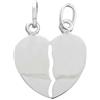 Maglione Gioielli Ciondolo Cuore spezzato divisibile in oro bianco 18kt - ideale per San Valentino