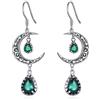 VONALA Orecchini a forma di luna da donna, in argento Sterling 925, con pendente a forma di luna celtica, smeraldo, ametista, rubino, zaffiro, rosa, peridoto, acquamarina, citrino, nero, topazio