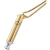 JewelryWe Lovetuner - Collana antifumo, in acciaio inox, 528 Hz, a bassa frequenza, senza fumo, con ciondolo a fischietto, per smettere di fumare, strumento per respirare