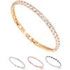 inSCINTILLE Bracciale Tennis Donna Uomo con Zirconi, Regolabile 18-20 cm, Confezione Regalo Inclusa, Braccialetto Tennis Fine o Spesso