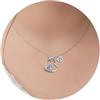 LIHELEI Collana con Unicorno per Ragazze S925 con Lettere, Collana con Cuore in Zirconia Cubica Colorata, Regalo di Compleanno per Figlia
