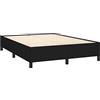 vidaXL Giroletto senza Materasso Nero 140x190 cm in Tessuto
