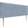 DHOME Testiera in lino naturale Testiera del letto imbottita Testiera della camera da letto moderna TOP TRENDING (Blu, 160x105cm con Gambe (Letto 150/160))
