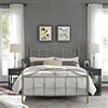 SISA srl, LETTO MATRIMONIALE 170x120x195cm con RETE MATRIMONIALE 160x190cm, Letto Ferro Battuto, Modello Gardenia, Colore Beige Anticato (Sfumature Oro), Rete in Doghe Matrimoniale, 13 Doghe in Legno