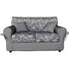 Liberoshopping Divano sfoderabile 2 posti in tessuto imbottito con braccioli larghezza 150 cm (Marrone/Beige)