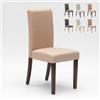 Produce Shop Sedia in Legno Imbottita Stile henriksdal per Cucina Sala da Pranzo Comfort - Beige