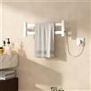 YU YUSING Scaldasalviette Elettrico Bagno, Asciugamani con Radiatore | Termoarredo Elettrico, Asciugamani Elettrico, Portasciugamani, 28W, 21x40x3cm, Interruttore, Temperatura Costante, Bianco