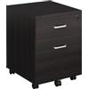 Vinsetto Schedario da Ufficio in Legno con 2 Cassetti 40x45x55.6cm, Nero | Cassettiera Per Scrivania, Serratura con 2 Chiavi