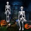 Frasheng Scheletro Adatto per Halloween,2PCS Scheletro del corpo umano intero per Halloween,con articolazioni mobili,40 cm,Ossa di Plastica Umane con Giunti Posabili,decorazione per feste di Halloween