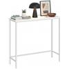Baroni Home Consolle Ingresso, Tavolo Consolle Bianco con Struttura in Metallo e Ripiano in MDF, Mobile Salvaspazio per Ingresso, Soggiorno e Corridoio, Facile da Montare, 24x75x75 cm