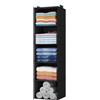 Lifewit Organizer Armadio Appendere con 5 Ripiani, 102 cm, Nero | 2 Ganci Robusti, Ripiani per Armadio Interno, Organizzatore Pieghevole, Contenitori per Vestiti