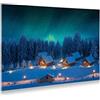 MYVILLAGE Sfondo Sfondo Poster Aurora BOREALE con Fibre OTTICHE 76X56CM MYCL04 PRESEPE