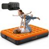 Luxchoice Materasso Gonfiabile con Pompa Portatile 3 Minuti Rapidi Gonfiaggio Letto Gonfiabile Matrimoniale per gli Ospiti che Pernottano Camping Viagg