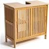 MY FAT GORILLA Mobile Sottolavabo per Bagno - Mobiletto Sottolavabo - Legno Scorrevoli | MY FAT GORILLA Mobile Sottolavabo per Bagno Legno - Mobile Lavabo Bagno Porte Scorrevoli 60x30x60 cm