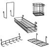 PEAUARL Griglia da parete in rete metallica, da appendere, per espositore, portapenne, ganci, libreria, organizer decorativo da scrivania per ufficio, studio, set da 5 (nero)