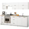 AKORD | Set di Mobili da Cucina Olivia 2.4m G2 | Cucina Completa Piccola | Componibile | su Misura 46 x 180 x 174 cm | Per un design moderno e Tradizionale | Bianco
