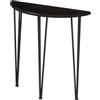 NRPEAK Consolle Stretta con Gambe In Metallo, Tavolo da Ingresso Sottile per Corridoio, Tavolo da Ingresso Piccolo con Piano In Legno Massello(Black,90x25x90cm/35x10x35in)