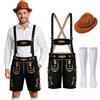 Moerstar Vestito Oktoberfest Uomo, Costume Oktoberfest con Lederhosen Set | Costume Oktoberfest Uomo con Lederhosen Cappello Calzini Costume Bavarese per Oktoberfest
