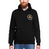 Elbenwald Felpa con cappuccio Mr. der Ringe con logo stampato frontale e mappa di Terra di Mezzo sulla schiena per uomo e donna, unisex, cotone nero