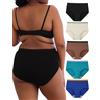 INNERSY Mutande Donna Cotone Taglie Forti Slip Vita Alta Culotte Pacco da 5 | 44-62, Mutandine Morbide Comode‌, Intimo Grande Traspirante, Cavallo 100% Cotone, Copertura Totale, Senza Etichette, XL-5XL
