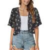 ZNVGIRL Bolero in chiffon a maniche corte con apertura frontale | Taglio leggero, vestibilità ampia, coperta in rete, abiti da sera, sciarpe, abiti estivi