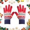 LUVDECO Inverno Maglia Guanti Caldi Natale Mano Guanto Donna Termico Rosso Carino A maglia Guanti Toccare Schermo Guanti Fantasiosi Muffole Uomo Unisex per Natale Regalo Inverno All'aperto