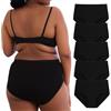 INNERSY Mutande Donna Cotone Taglie Forti Slip Vita Alta Culotte Pacco da 5 | 44-62, Mutandine Morbide Comode‌, Intimo Grande Traspirante, Cavallo 100% Cotone, Copertura Totale, Senza Etichette, XL-5XL