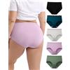 INNERSY Mutande Donna Cotone Taglie Forti Slip Vita Alta Culotte Pacco da 5 | 44-62, Mutandine Morbide Comode‌, Intimo Grande Traspirante, Cavallo 100% Cotone, Copertura Totale, Senza Etichette, XL-5XL