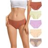 INNERSY Mutande da donna in cotone, comode mutandine hipster, confezione da 5
