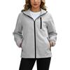 qhhuzka Giacca Impermeabile Donna Snello Leggera Impermeabile E Pratico Da Spostare | cappuccio Traspirante Giacca a Vento Raincoat per All'aperto Campeggio Trekking