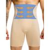 MISS MOLY Shapewear - Boxer da uomo a vita alta, senza cuciture, a compressione, modellante, per il controllo della pancia