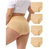 INNERSY Mutande Donna Taglie Forti Slip Cotone Vita Alta Culotte Elasticizzato Intimo Pacco da 4