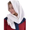 Battle-Merchant Copricapo lungo medievale - berretto storico per costume da vichingo - in cotone - bianco sporco - 50x180cm