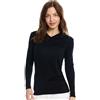 Merino.tech Maglia Lana Merino Donna - 100% Intimo Termico Lana Merino | Maglia donna a maniche lunghe, girocollo/V/U, per sport e outdoor, traspirante, ad asciugatura rapida, delicata