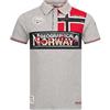 Geographical Norway Kidney Men - Polo da Uomo con Stampa Classica, in Cotone, a Maniche Corte, Casual, con Colletto a Bottone, Stile Classico